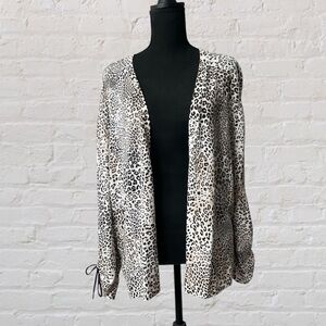 Chico’s Open Front Leopard Cardigan Size XL (3)